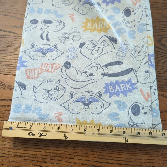 Disney Critter Lounge elastic waist sweat pants wide leg Grey Multi-Color Size L - Picture 14 of 15